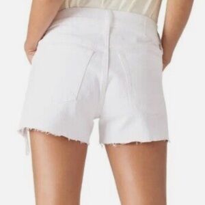 Lucky Brand The Boyfriend Short distressed raw frayed white shorts